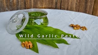 Wild Garlic Pesto  Vegan amp Vegetarian versions [upl. by Nilrev]