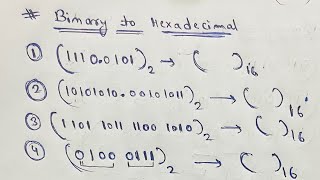 Binary to Hexadecimal conversion  Number System 2023  Best Method [upl. by Oflunra]