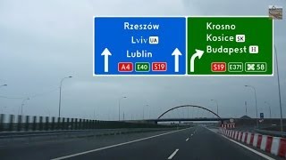 Autostrada  Highway A4 Dębica  Rzeszów [upl. by Harvey370]