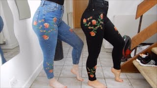 Matching Jeans Haul  Topshop [upl. by Enylcaj]