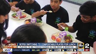 Baltimore City Schools remove polystyrene serving items from cafeterias [upl. by Asiek]