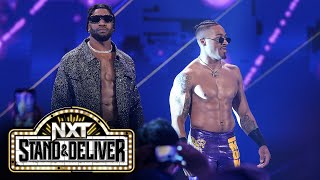 Carmelo Hayes makes Lakers inspired entrance at Stand amp Deliver NXT Stand amp Deliver 2023 Highlights [upl. by Alak719]