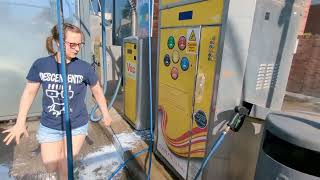 How to use petrol stationsupermarket jet wash Self service car wash UK [upl. by Anaj]