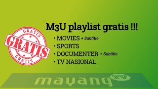 FREE IPTV M3U PLAYLIST  M3U PLAYLIST GRATIS [upl. by Malia]