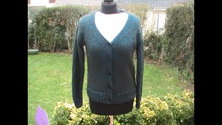 cardigan femme 1 partie dos [upl. by Nade]