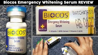 Biocos Emergency Whitening Serum Review Benefits Uses Price Side Effects  Face Whitening Serum [upl. by Beckerman465]