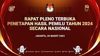 RAPAT PLENO TERBUKA PENETAPAN HASIL PEMILU 2024 TINGKAT NASIONAL [upl. by Phi]