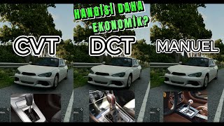 BeamNG Drive Hangi şanzıman tipi daha ekonomik DCT  CVT  MANUEL karşılaştırdık Logitech G29 [upl. by Ilke618]