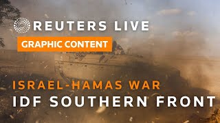 LIVE Israels southern front where Israeli forces are gathered [upl. by Namaan289]