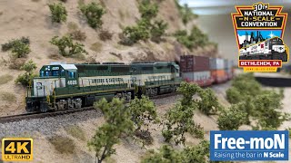 4K FreeMoN N Scale Layout at the 30th National N Scale Convention Bethlehem PA 2024 [upl. by Suolevram689]