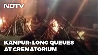 Covid19 News Tokens At Kanpur Crematorium Due To Long Queues [upl. by Yelyac]