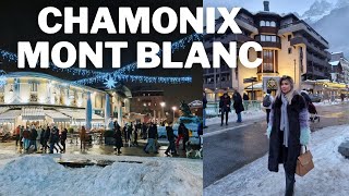 Chamonix Mont Blanc France At Night On Christmas Season [upl. by Miza]