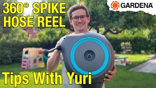 Gardening Tips with Yuri  Episode 3  GARDENA Auto Retractable Hose Reel on a Metal Spike [upl. by Andaira]