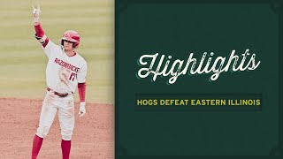 Razorback Baseball Highlights Hogs defeat Eastern Illinois [upl. by Weir]