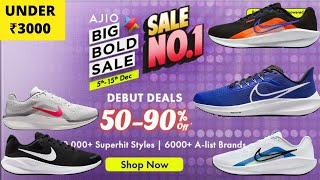 Best Nike Shoes in Ajio Big Bild Sale 2024  Nike Running Shoes Under 2000 [upl. by Anavrin]