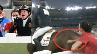 Kim Raisner Horse Punching full Video Detail  German modern pentathlon coach thrown out of Olympics [upl. by Hendrix]