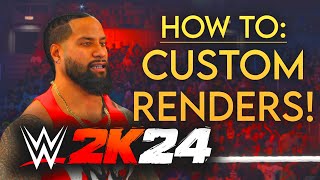 How To Use CUSTOM RENDERS in WWE 2K24 [upl. by Eiramnaej]