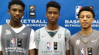 Lindell Wigginton Shai Alexander Abu Kigab  Basketball Without Borders [upl. by Romito894]