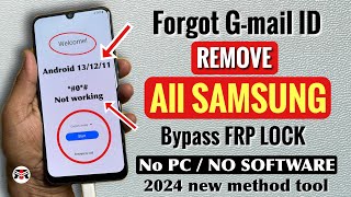 FREE  2024 SAMSUNG FRP Bypass Android 13 100 DONE No 0  No Need Unlock Tool [upl. by Deva]