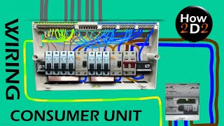 How to wire Consumer unit Wiring Dual Split Consumer Unit Fuse Box Wired Explained Tutorial RCD MCB [upl. by Kieffer995]