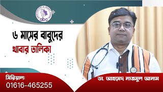 ৬ মাসের বাবুদের খাবার তালিকা  ডাঃ আহমেদ নাজমুল আনাম  FCPS MD Assistant Professor ICMH [upl. by Aniger]