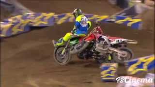 2015 Anaheim 2 Supercross Chad Reed and Trey Canard Crash Thug Life [upl. by Nitza767]