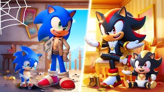 SONIC amp SHADOW Brewing Cute Baby BUT RICH VS POOR🤔 Funny Story  Sonic The Hedgehog 3 Animation [upl. by Elbertine]