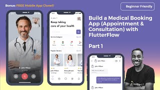 Build a Medical Booking App without coding using FlutterFlow  Chats and Video Calls  Part 1 [upl. by Yantruoc]