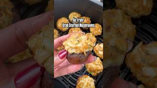 Air Fryer Crab Stuffed Mushrooms airfryer airfryerrecipes holidayrecipes appetizer [upl. by Purity]