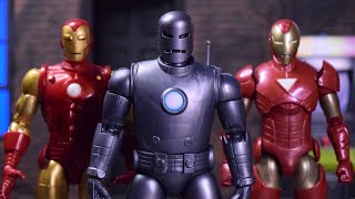 Hasbro Marvel Legends Avengers 60th Anniversary Model One Iron Man Action Figure Review [upl. by Eilis]