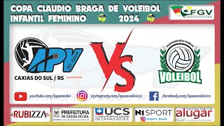 COPA CLAUDIO BRAGA DE VOLEIBOL INFANTIL FEMININO SUB16  APVUCS x VENANCIO [upl. by Bibby123]