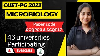 CUET PG Microbiology  List of Universities offering Microbiology  Paper Code SCQP03 amp SCQP17 [upl. by Manfred465]