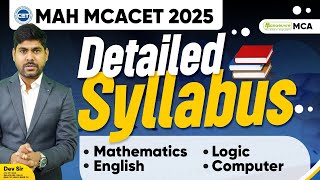 MAH MCA CET 2025  Detailed Syllabus  Mathematics  English  Logic  Computer [upl. by Hardin]