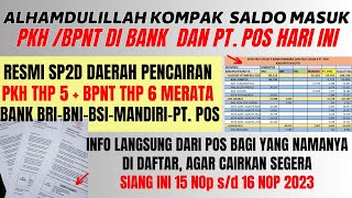 PENCAIRAN MERATA PKH TAHAP 5 BRI BNI BSI MANDIRI DAN SP2D PT POS KOMPAK CAIR SIANG INI [upl. by Mages]