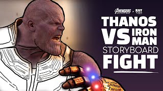 Iron Man Vs Thanos Storyboard Fight Avengers Infinity War [upl. by Asilav319]