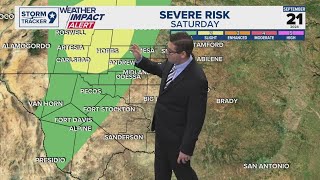 Weather Impact Alert Potential Severe Weather Weekend  West Texas Forecast [upl. by Bywoods]