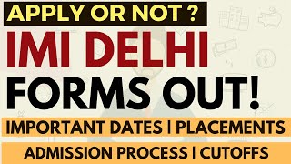 IMI Delhi forms are out Exams accepted  Selection Process  Cutoffs  Exams Accepted  Apply [upl. by Messab569]