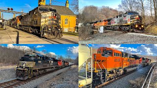 KCS Gray Ghost Leads Sand Train CN amp BNSF Sand Train Chases  NS Monongahela Line [upl. by Dorcus]