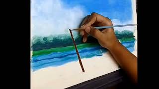 Shapla Bill drawing tutorial with water colourdrawingtutorial [upl. by Norab]