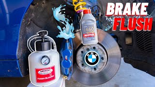 How to Flush amp Pressure Bleed BMW Brakes [upl. by Olivette]