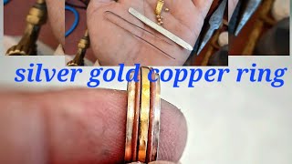 How to make three metals ring new handmade ring [upl. by Leede668]