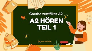 Goethe A2 Exam Preparation  Hören Teil 1  Practice with Model Test 3 languagelearning german [upl. by Nabetse]