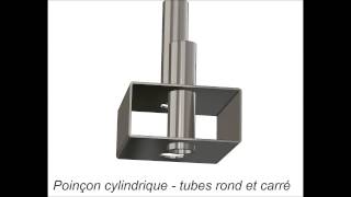 2  Poinçon cylindrique  tube ronds et carré [upl. by Ytsirk622]