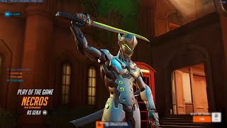 NECROS  POTG  1 GENJI GAMEPLAY  OVERWATCH 2 CLASSIC [upl. by Nosahc]