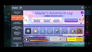 MapleStory M  Daily TaskHunt Hot Time amp Maplers Adventure Log [upl. by Balliett]