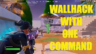 WALLHACK IN FORTNITE WITH ONE COMMAND  FREE FORTNITE CHEAT [upl. by Atinor]