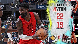 Deandre Ayton Highlights  22 PTS 13 REBS  Portland Trail Blazers vs Indiana Pacers [upl. by Yelkao]