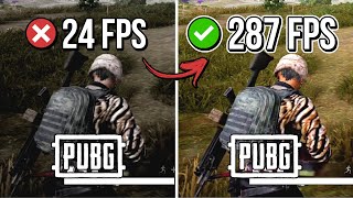 🔧 PUBG HOW TO BOOST FPS AND FIX FPS DROPS  STUTTER 🔥  LowEnd PC ✔️ [upl. by Kotto]