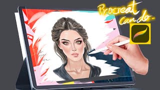 Procreate step by step drawing and Procreate pencil brush tutorial [upl. by Snyder864]