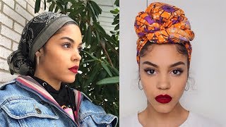 4 WAYS I TIE MY HEAD WRAPS SCARF  TURBANS [upl. by Katzir382]